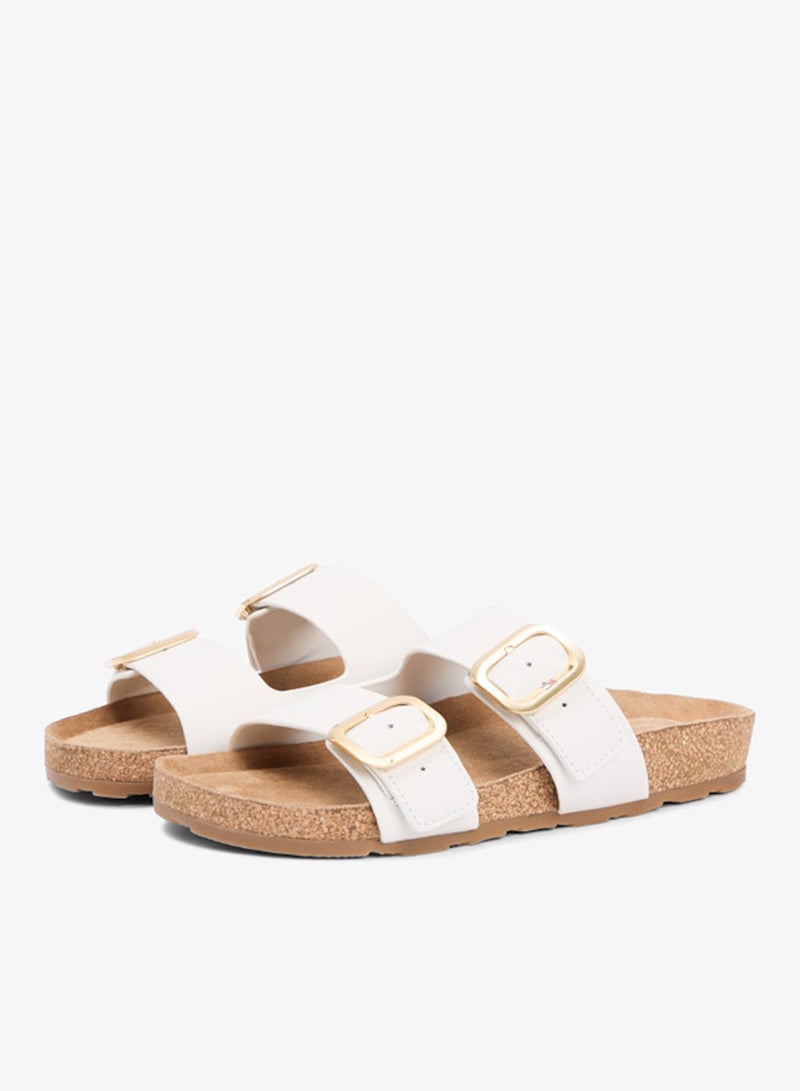 TOMMY HILFIGER Leather Double Strap Cork Sandals - Image 3